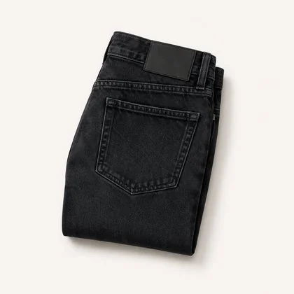 Washed black denim